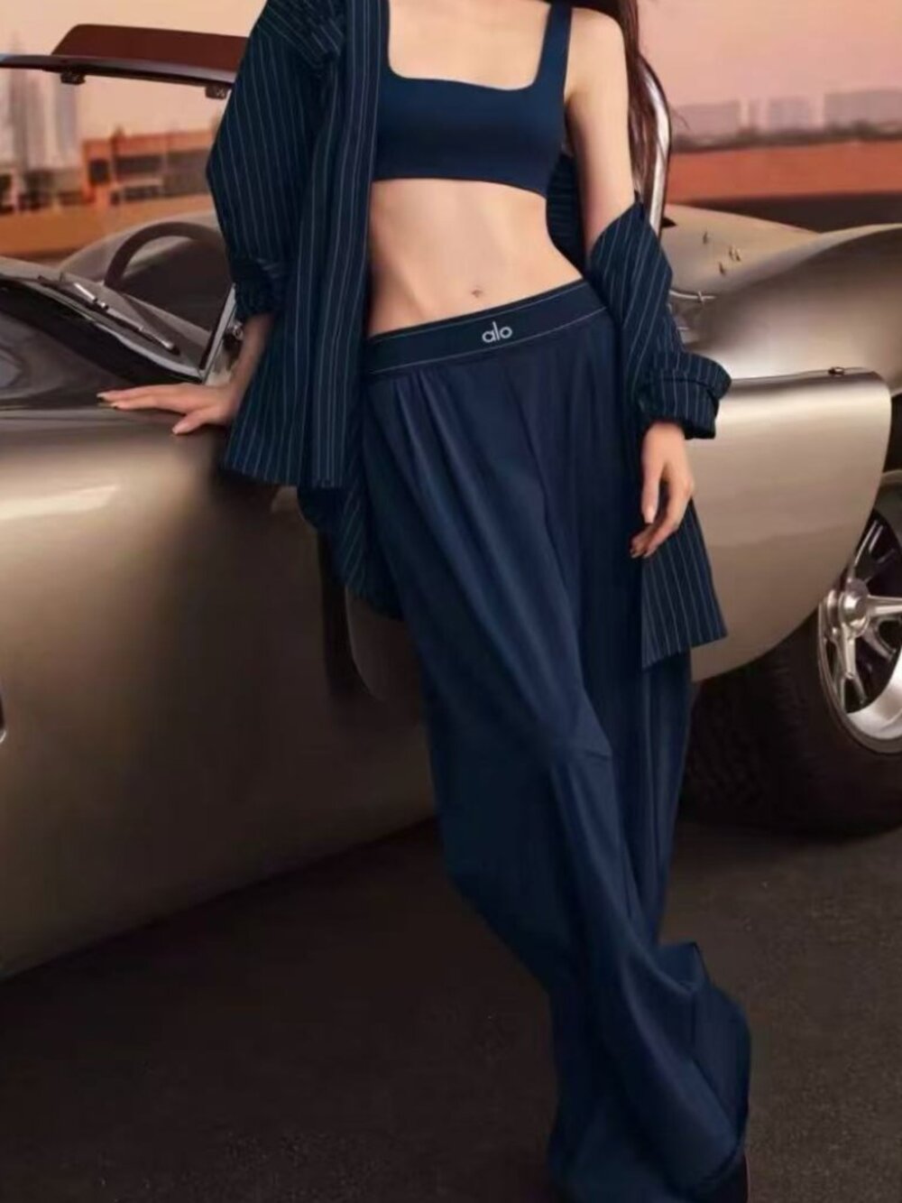 🏄‍♀️ALO Yoga Suit Up Trouser Navy Blue🌃 (Regular) Popular models！